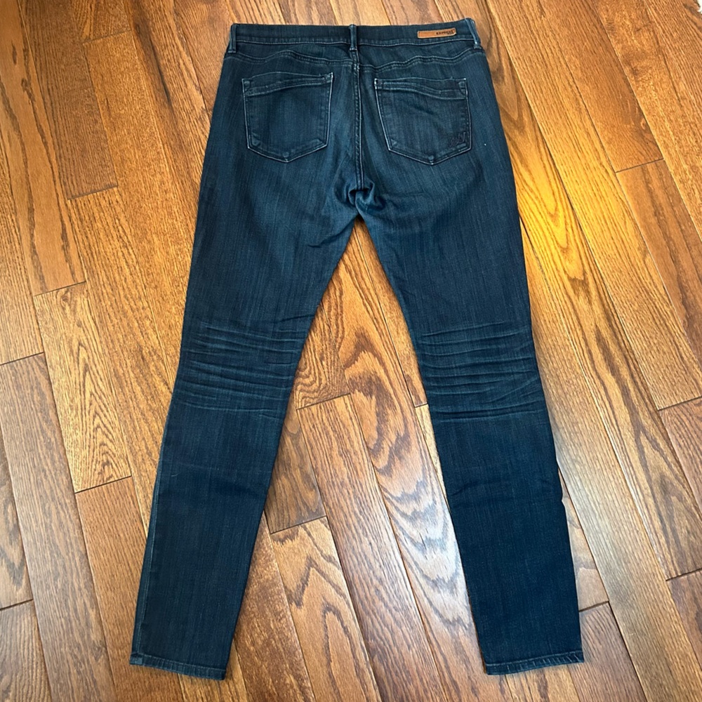 Express Jeans Mid Rise Dark Wash Skinny Jeans Size 8 - Picture 2 of 10